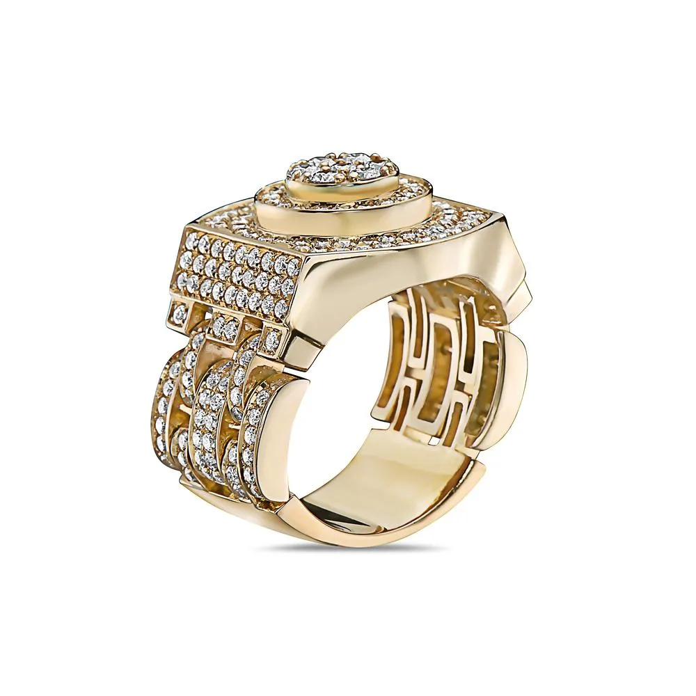 14K Gold Men's Ring with 3.05 CT Diamond