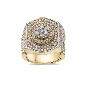 14K Gold Men's Ring with 3.05 CT Diamond