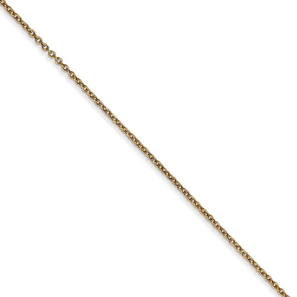 14k Yellow Gold Polished Necklace featuring a Little Girl Pendant (7mm)