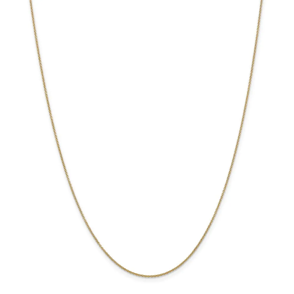 14k Yellow Gold Polished Necklace featuring a Little Girl Pendant (7mm)