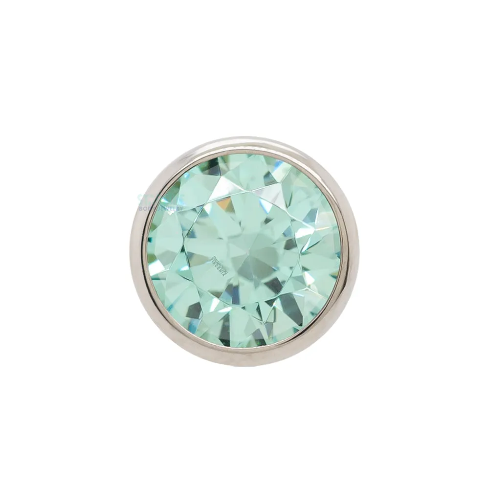 2mm Bezel-Set Faceted Gem Threaded End