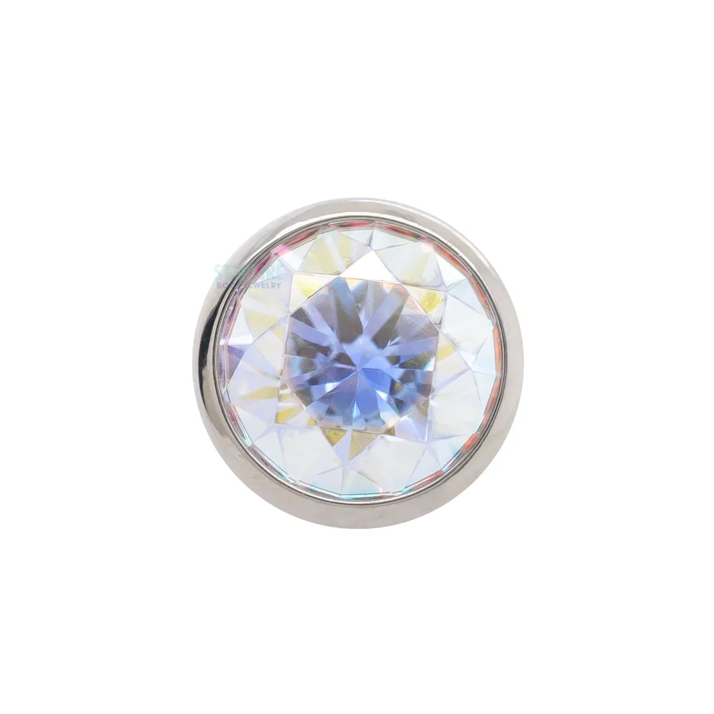 5mm Gem Ball Threaded End - Low Profile Faceted Design