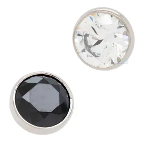 5mm Gem Ball Threaded End - Low Profile Faceted Design