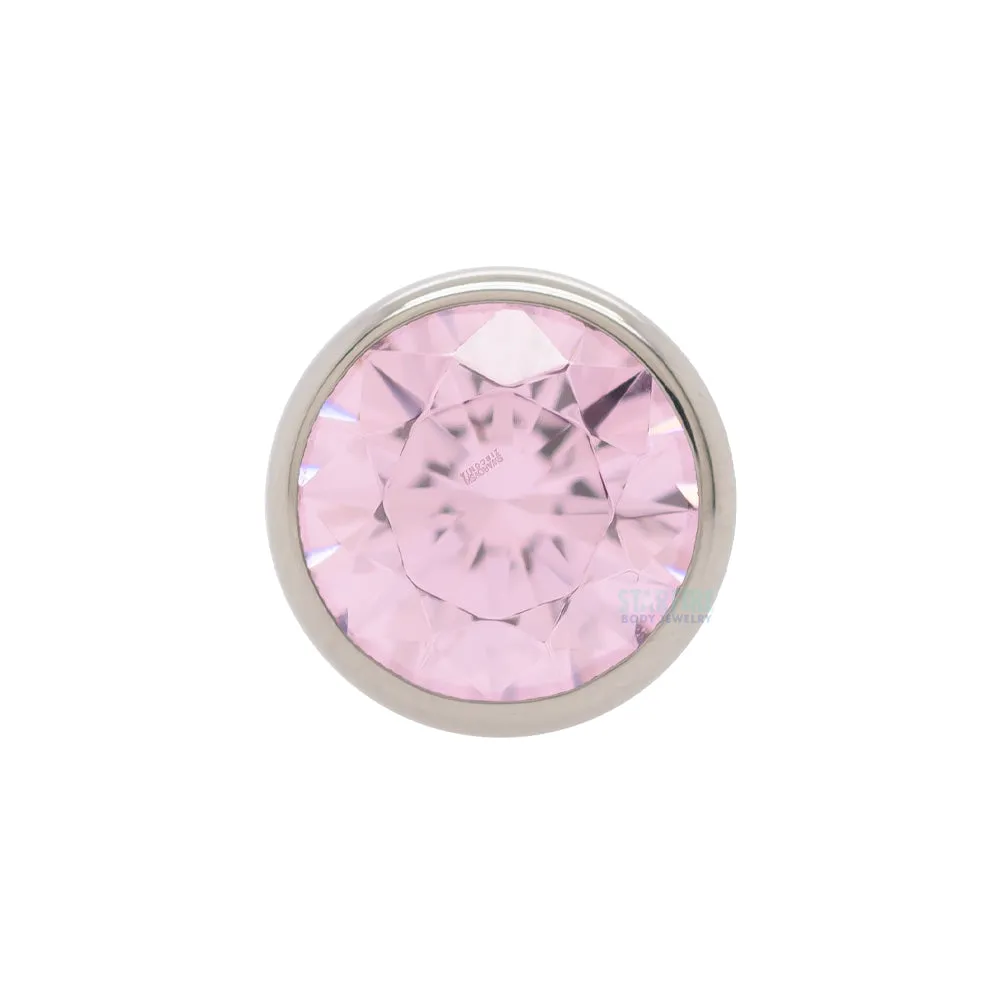 5mm Gem Ball Threaded End - Low Profile Faceted Design