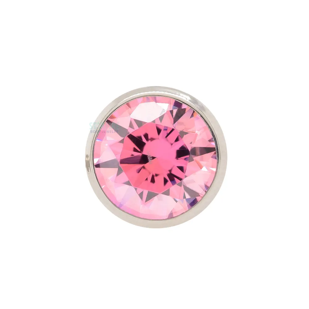 5mm Gem Ball Threaded End - Low Profile Faceted Design