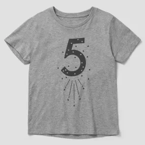 5th Birthday Star Tee in Gray - Our Kid Manchester