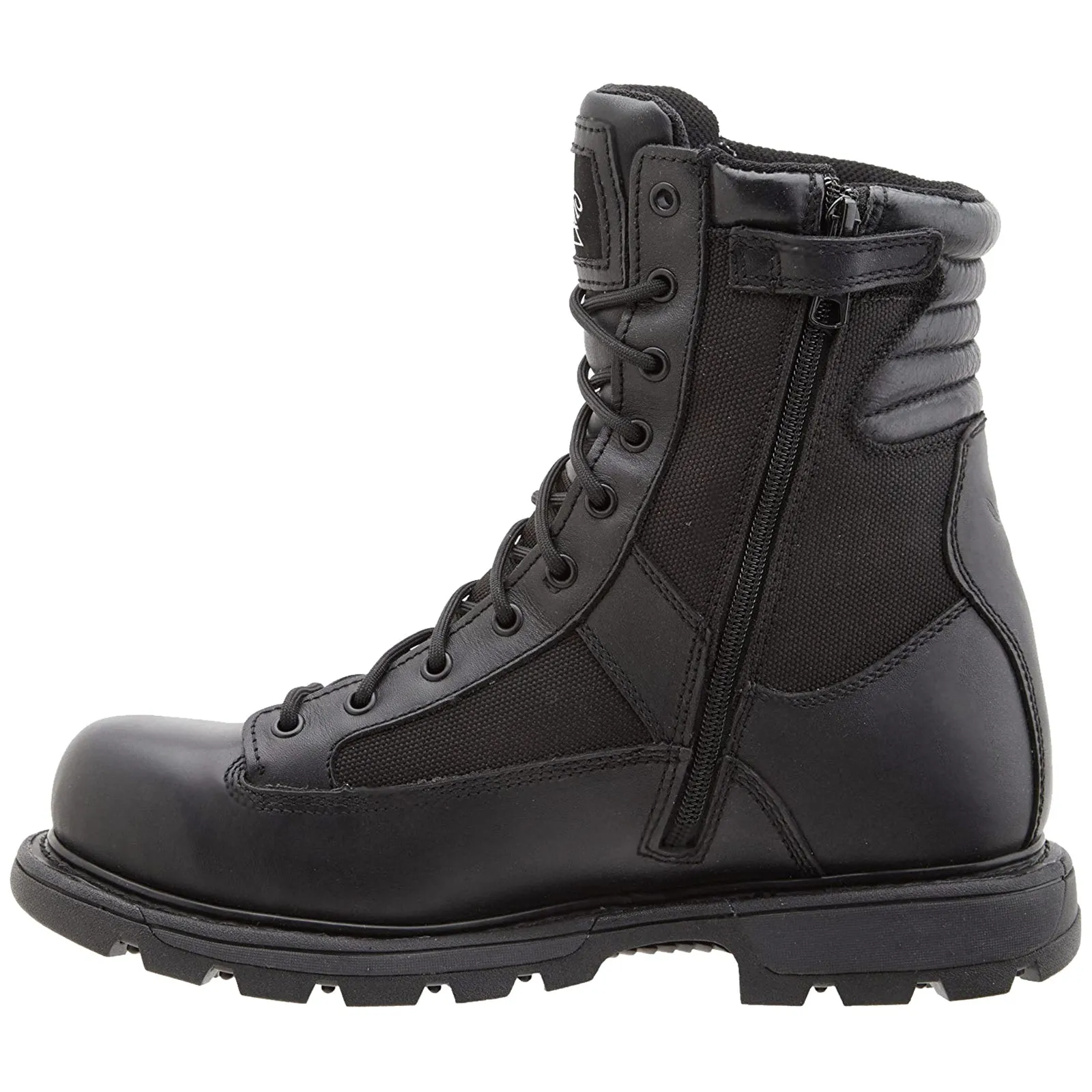 8 Inch Side Zip Trooper Waterproof Leather Men's Boots - UK 10 - US 11 Men - EU 44