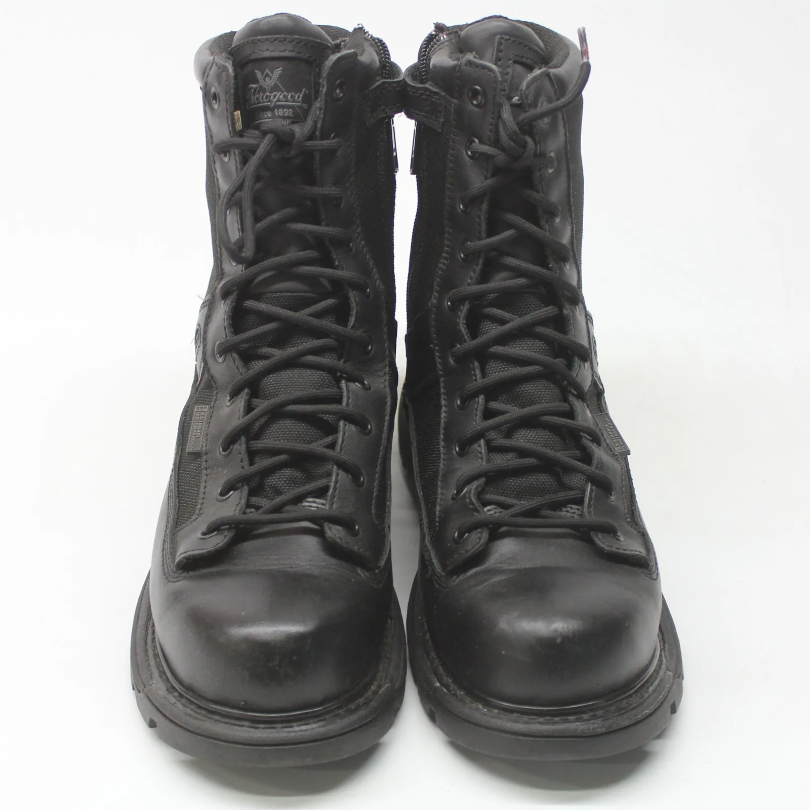 8 Inch Side Zip Trooper Waterproof Leather Men's Boots - UK 10 - US 11 Men - EU 44