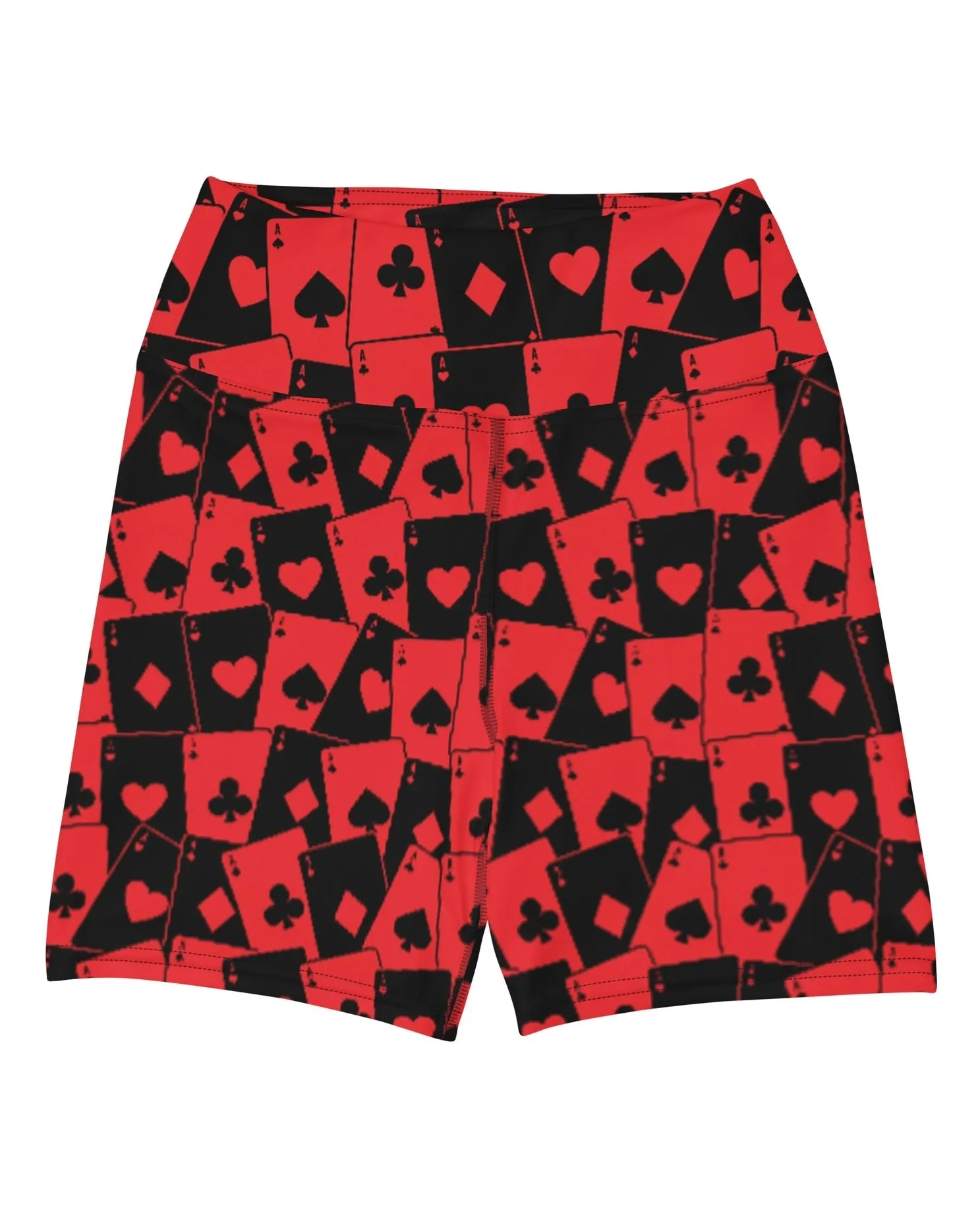 Heart Patterned Yoga Shorts