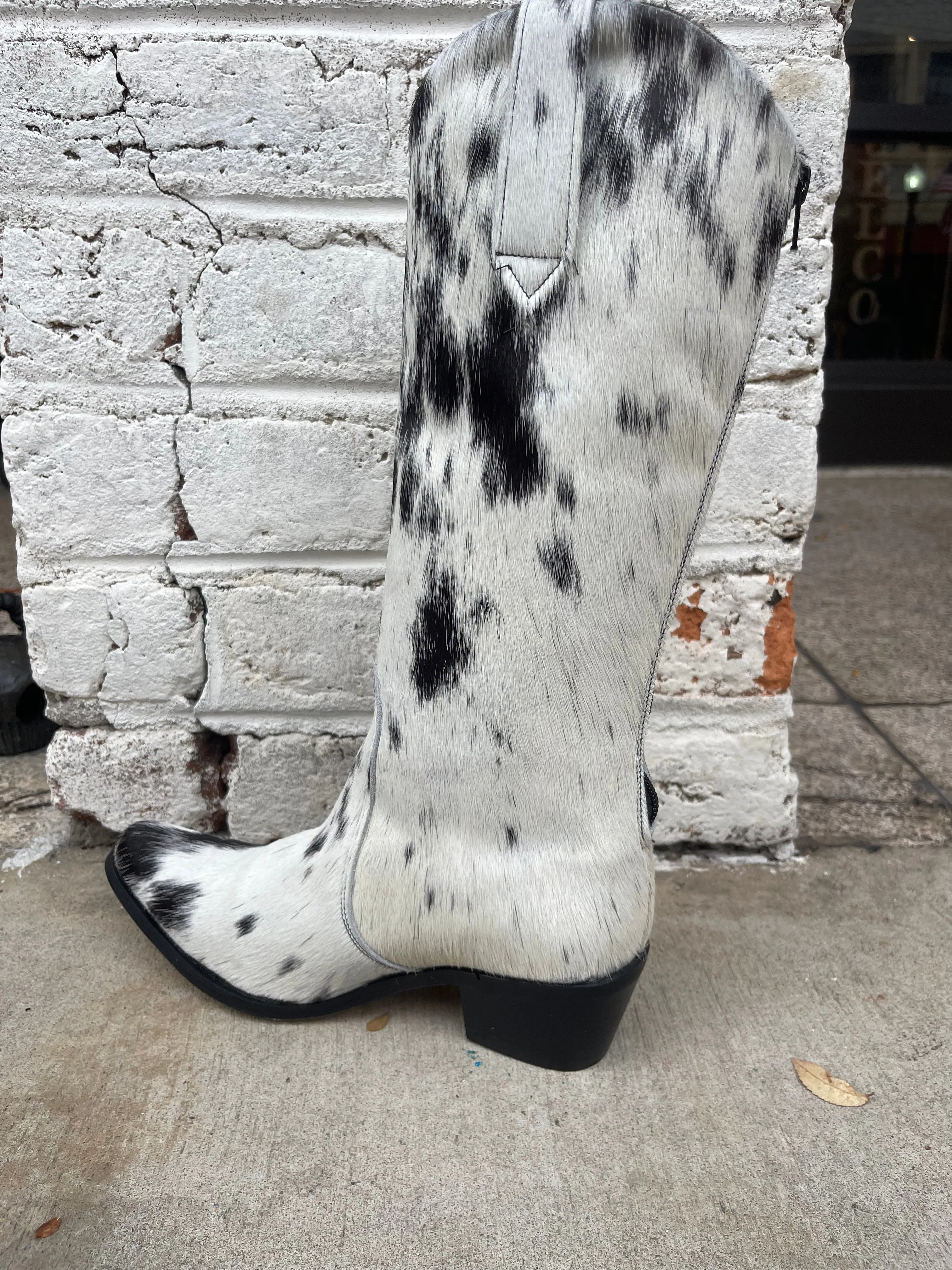 Agave Sky Salt Pepper Cowhide Women's Boots should be rewritten as Women's Agave Sky Cowhide Boots with Salt and Pepper Detailin