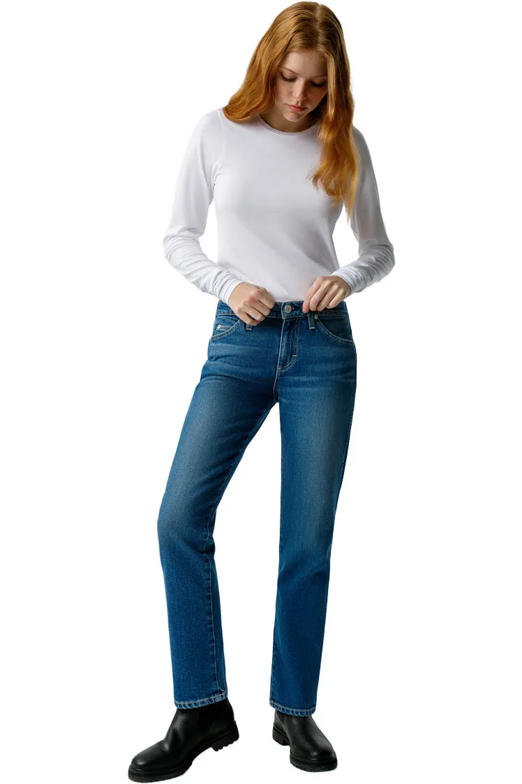 AMO Toni Low Slim Denim Pants in Lust