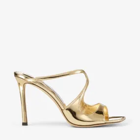 Anise 95 Gold Liquid Metal Leather Mules