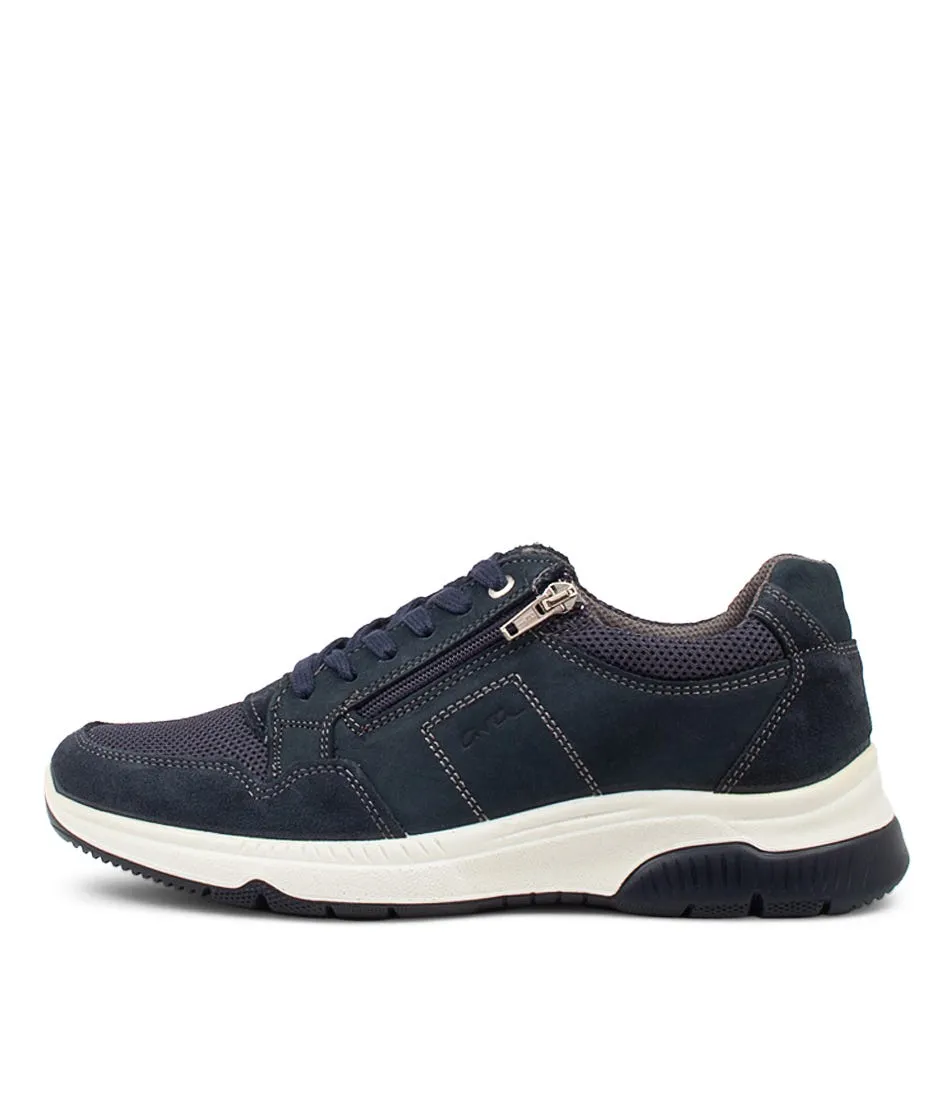 ARA Marco 40 Navy Nubuck Sneakers