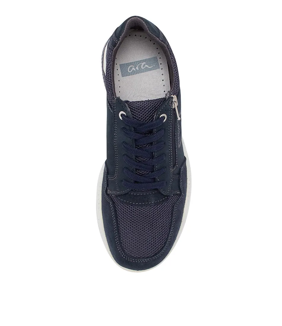 ARA Marco 40 Navy Nubuck Sneakers