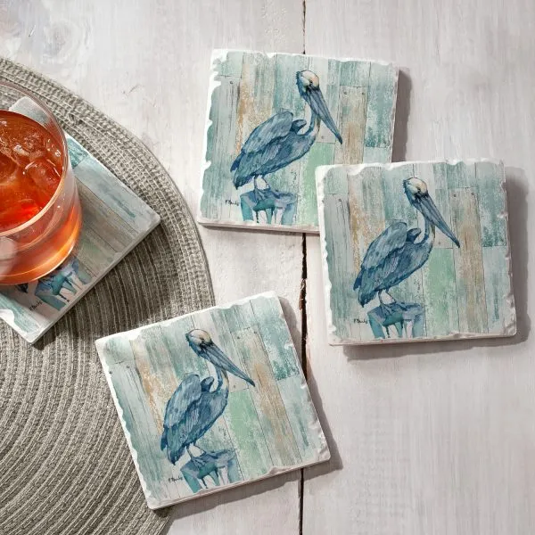 Arianna Pelican Coaster Set