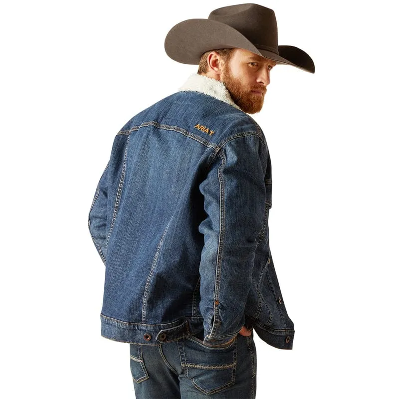 Ariat Men's Blue Rock Sherpa Lined Trucker Jacket