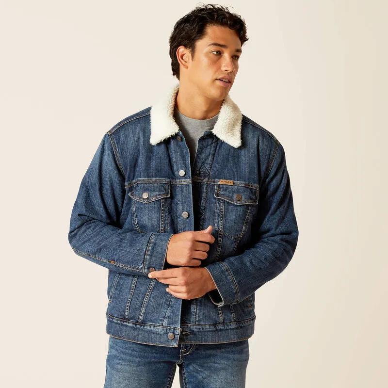 Ariat Men's Blue Rock Sherpa Lined Trucker Jacket