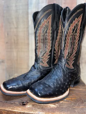 Ariat Depudy Black Ostrich Boots 10025177