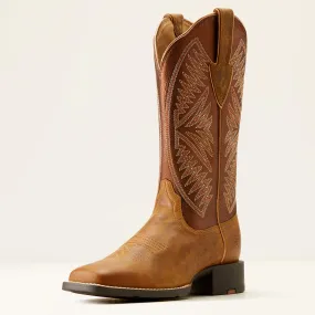 Ariat Women's Chestnut Western Boot - Round Up Ruidoso