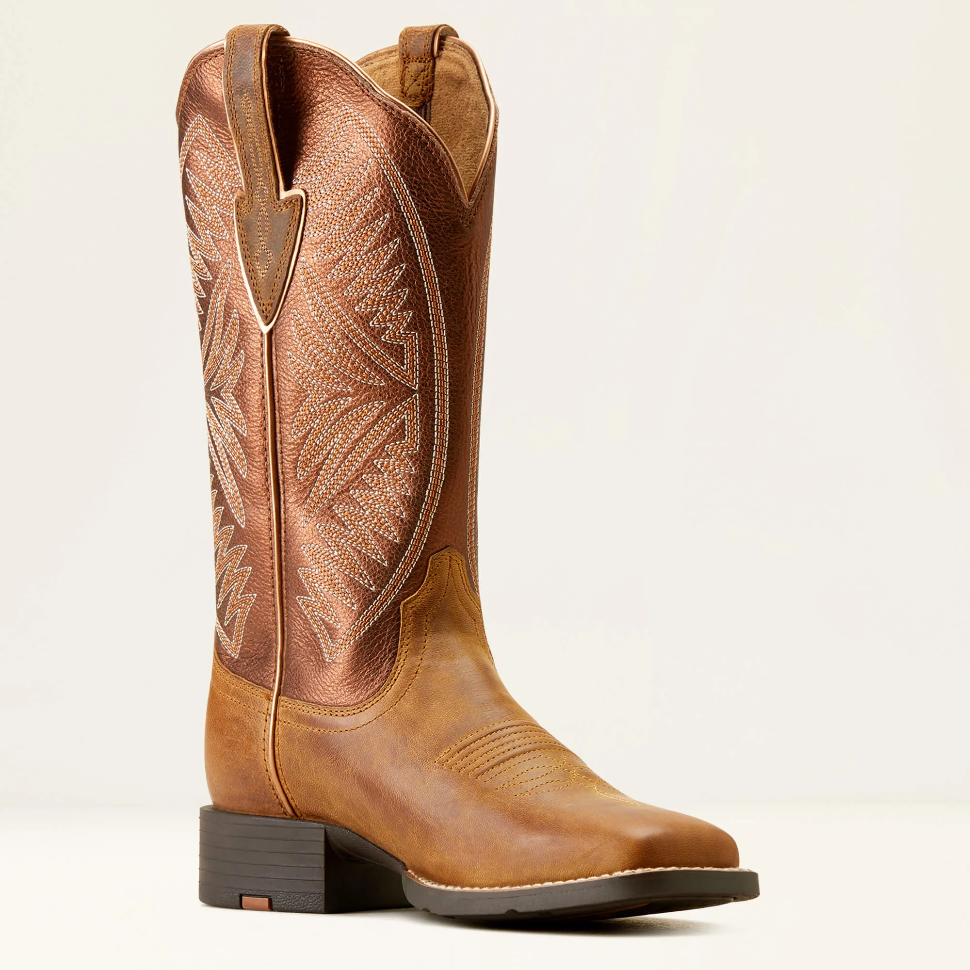 Ariat Women's Chestnut Western Boot - Round Up Ruidoso