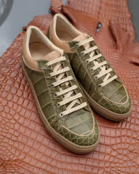 Ascot Sneakers - Green Crocodile