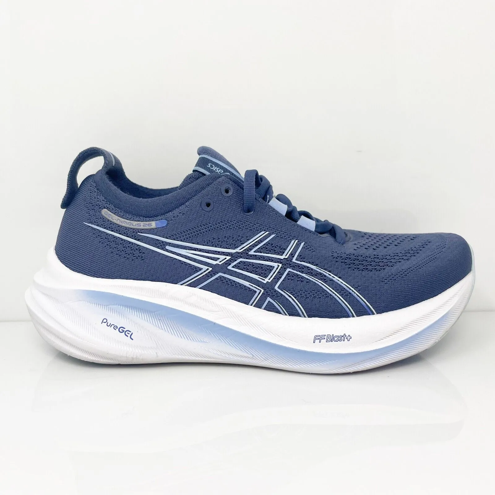 Asics Womens Gel Nimbus 26 1012B601 Blue Running Shoes Sneakers Size 8