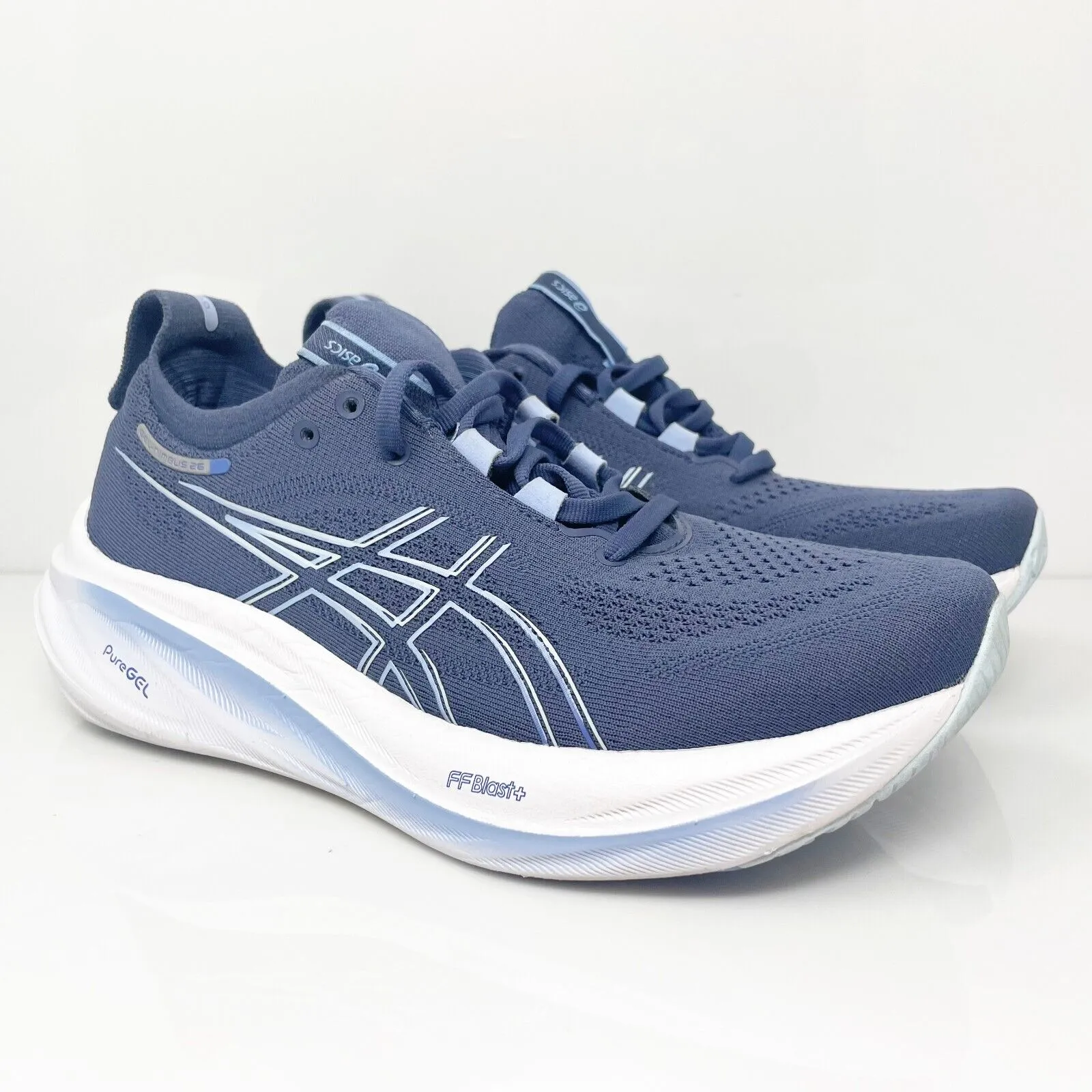 Asics Womens Gel Nimbus 26 1012B601 Blue Running Shoes Sneakers Size 8