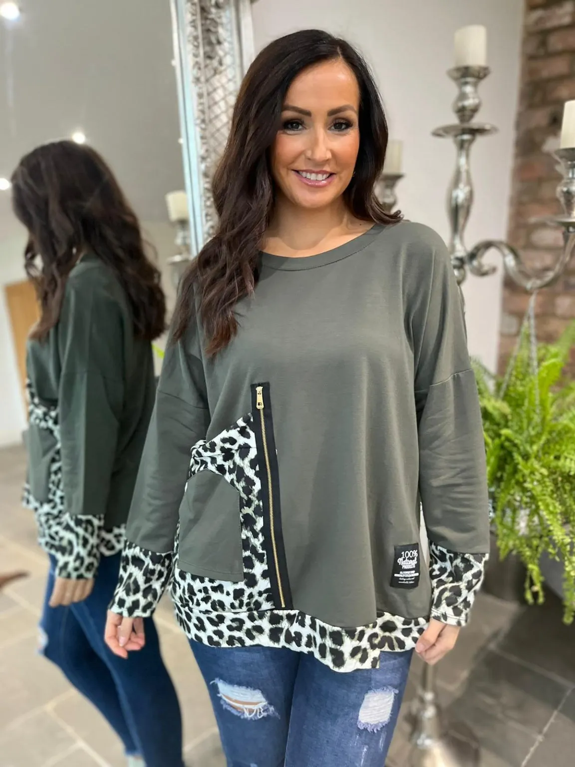 Aspen Animal Print Sweatshirt
