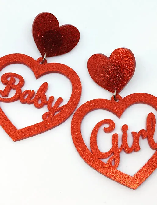 EARRINGS BABY GIRL RED