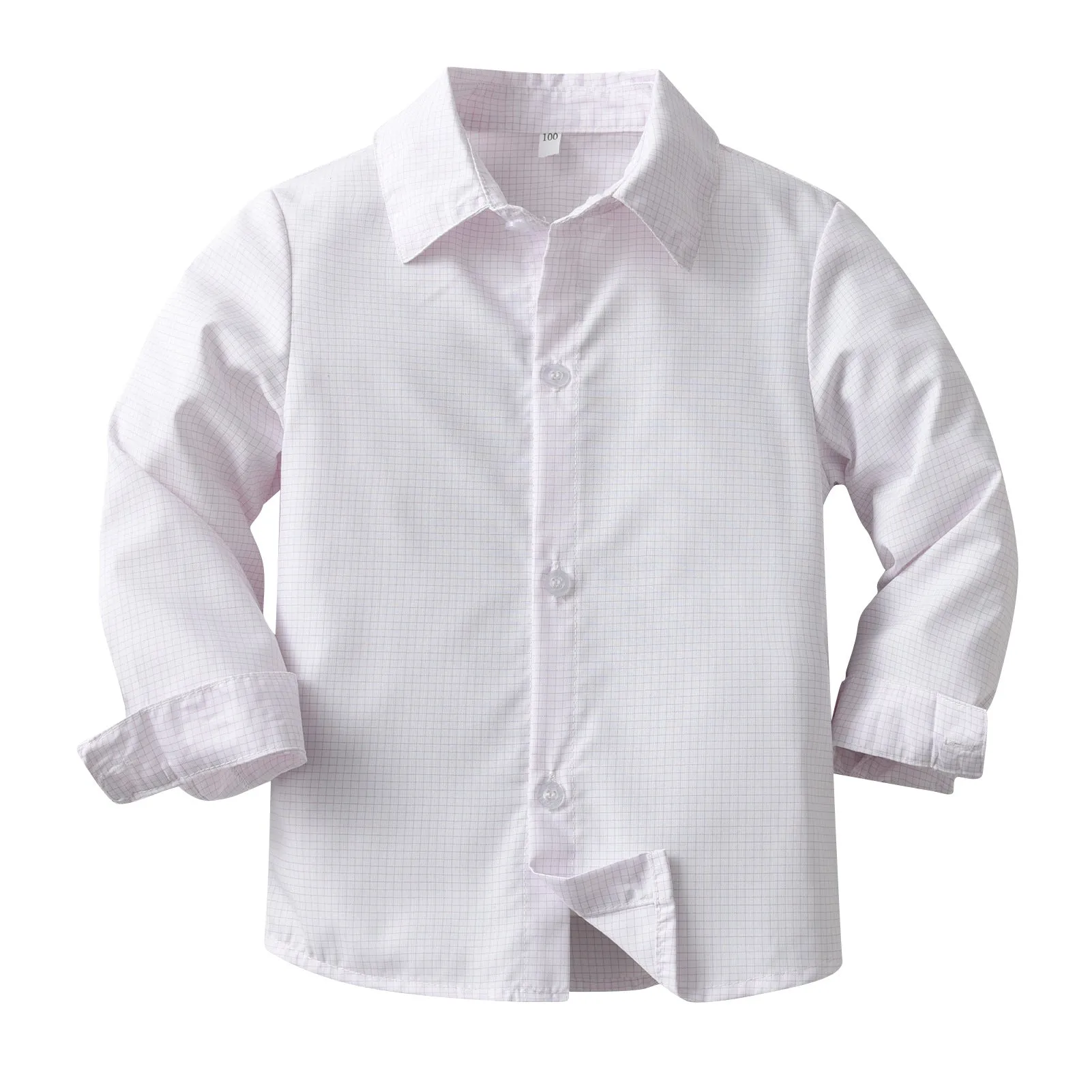 Solid Color and Checked Shirts for Baby Boys in Wholesale - 23082894