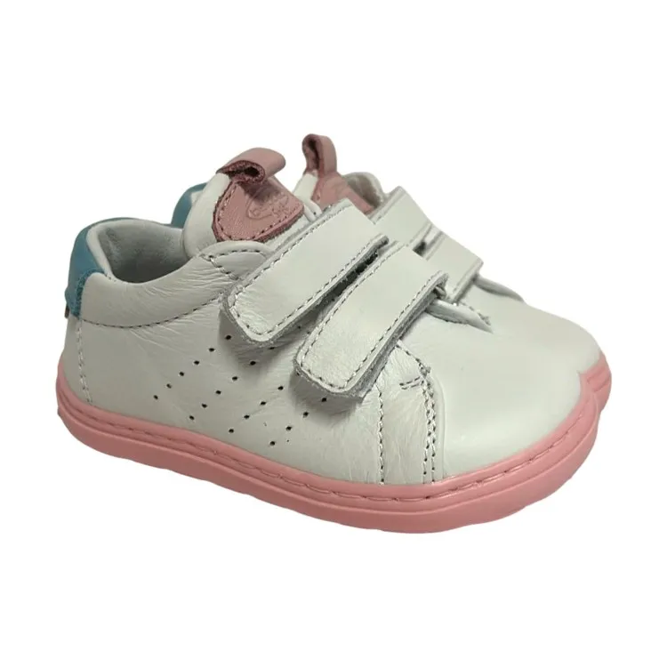 White Pink Girls Sneakers by Balducci