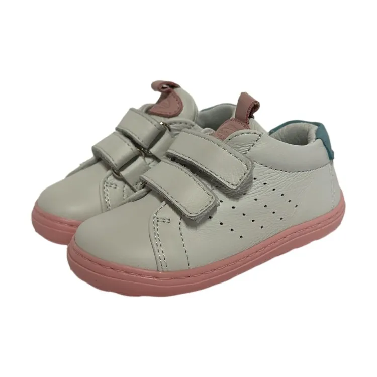 White Pink Girls Sneakers by Balducci