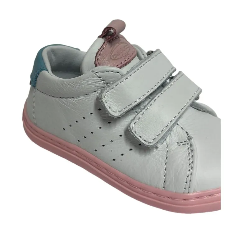 White Pink Girls Sneakers by Balducci