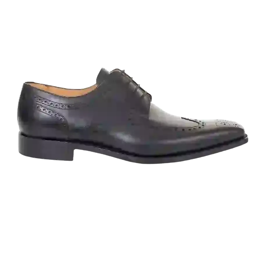 Barker Larry Brogue Shoes in Black