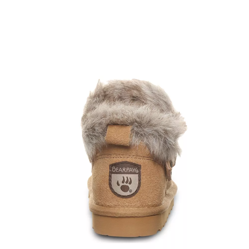 BEARPAW  GIRLS TODDLER-LITTLE KID JASMINE TODDLER FUR BOOT