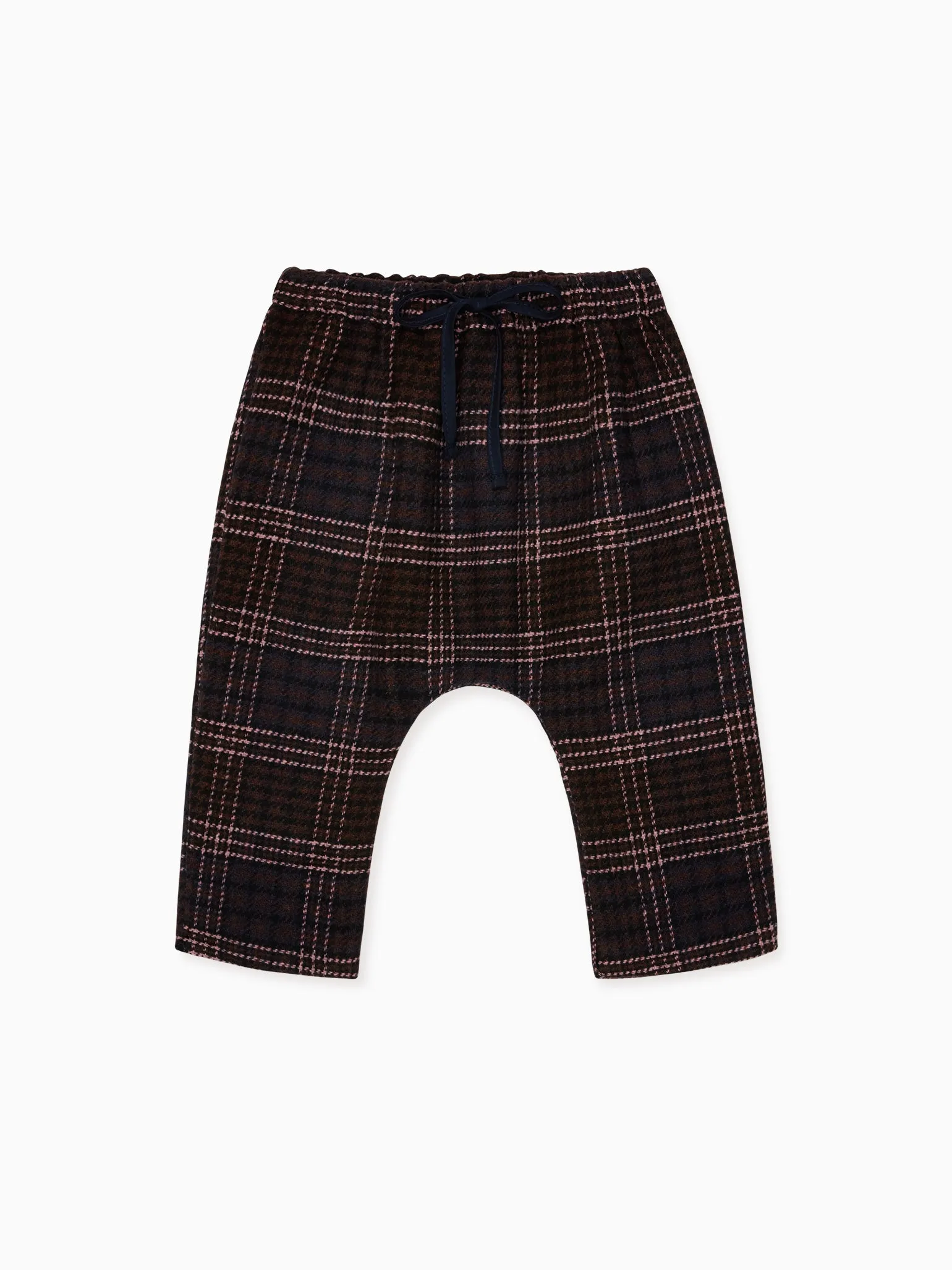 Beige Check Alex Baby Trousers