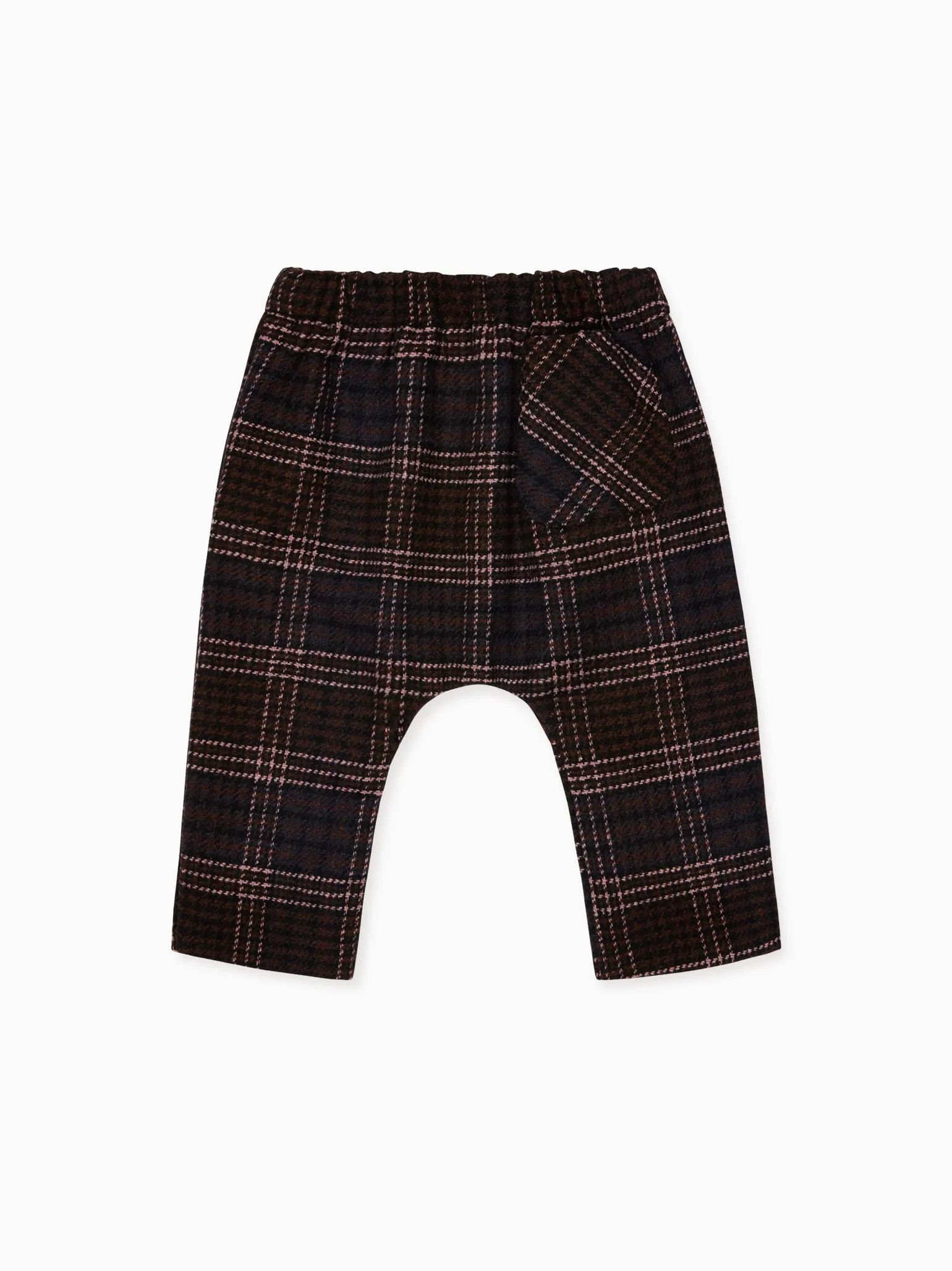 Beige Check Alex Baby Trousers