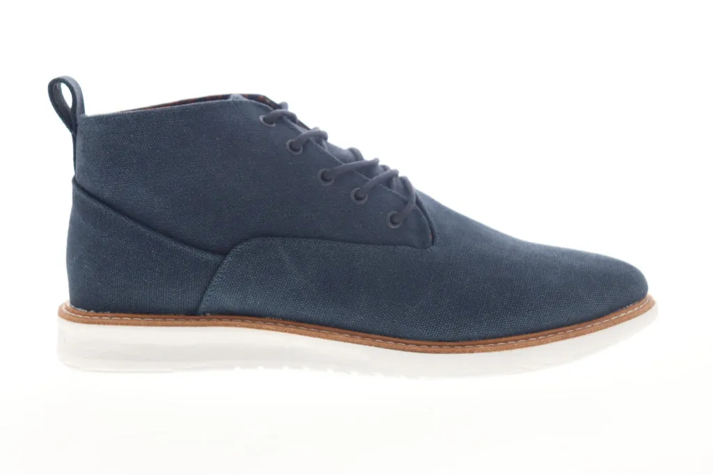 Ben Sherman Omega Casual Chukka Blue Canvas Lace Up Boots