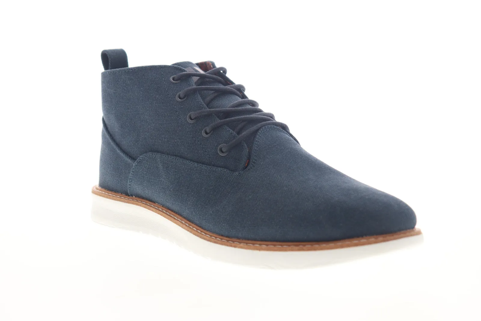 Ben Sherman Omega Casual Chukka Blue Canvas Lace Up Boots