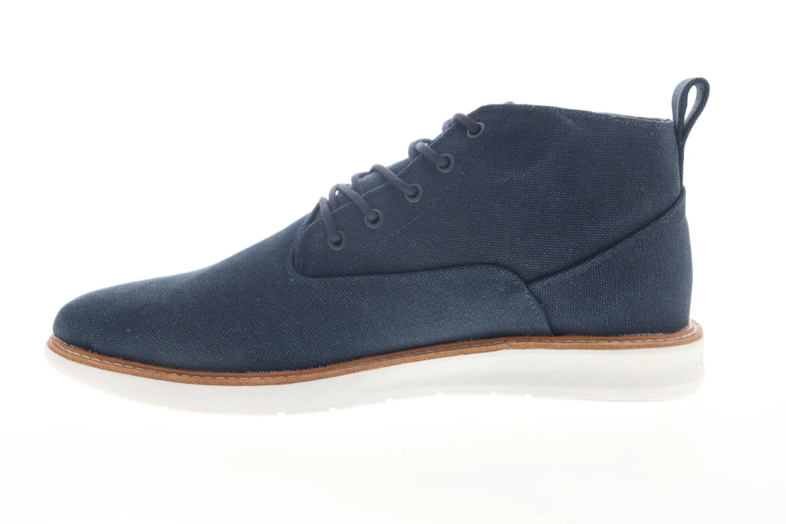 Ben Sherman Omega Casual Chukka Blue Canvas Lace Up Boots