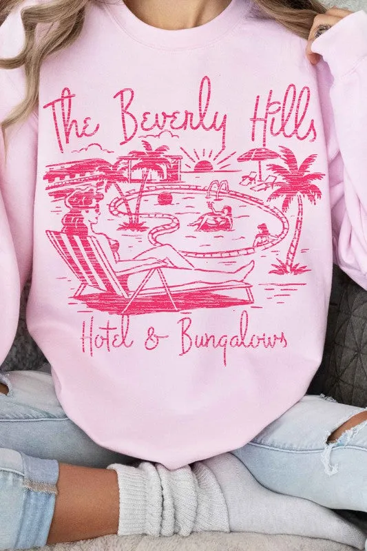 Beverly Hills Sweatshirt with Graphic Design