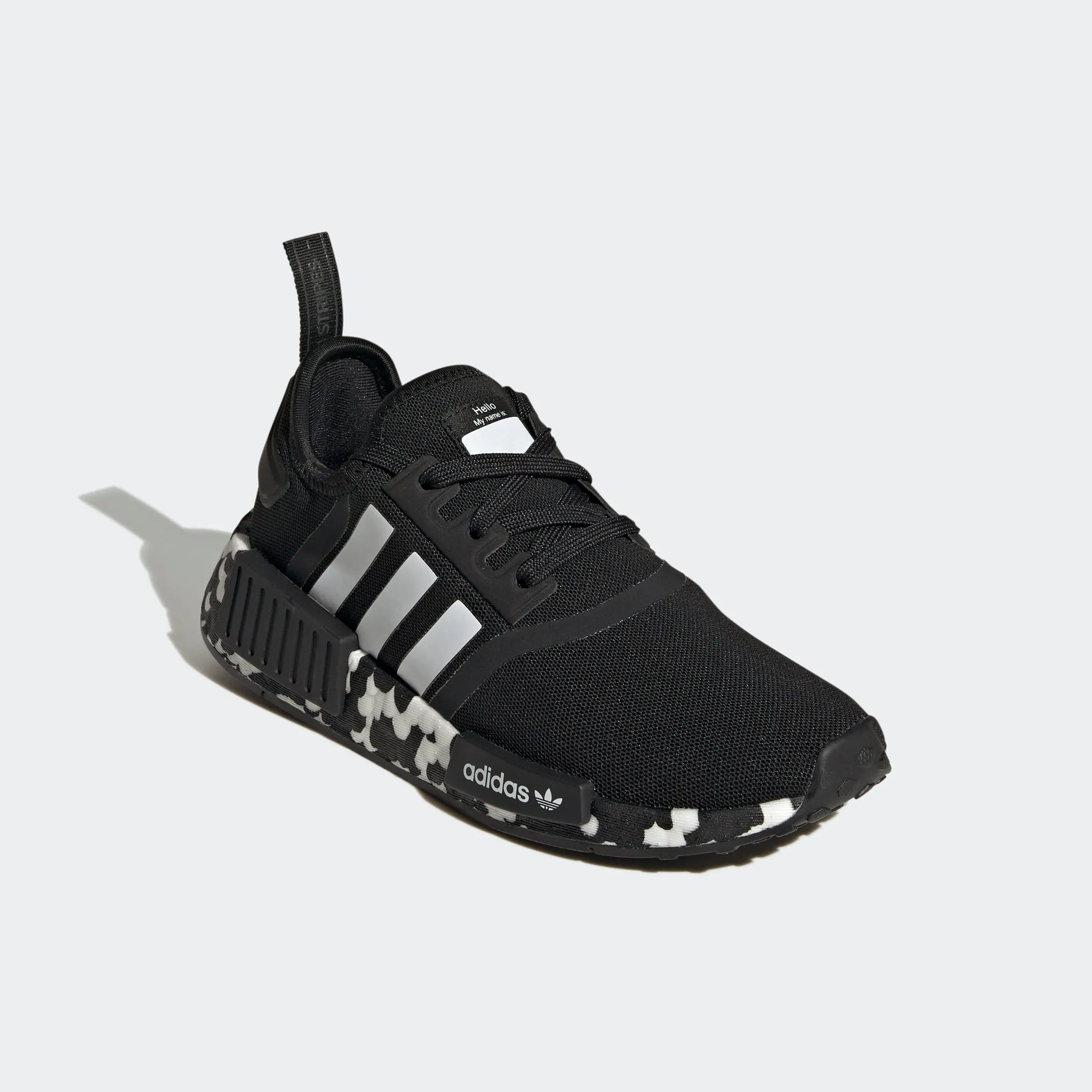 Big Kid adidas Originals NMD_R1 Shoes Black