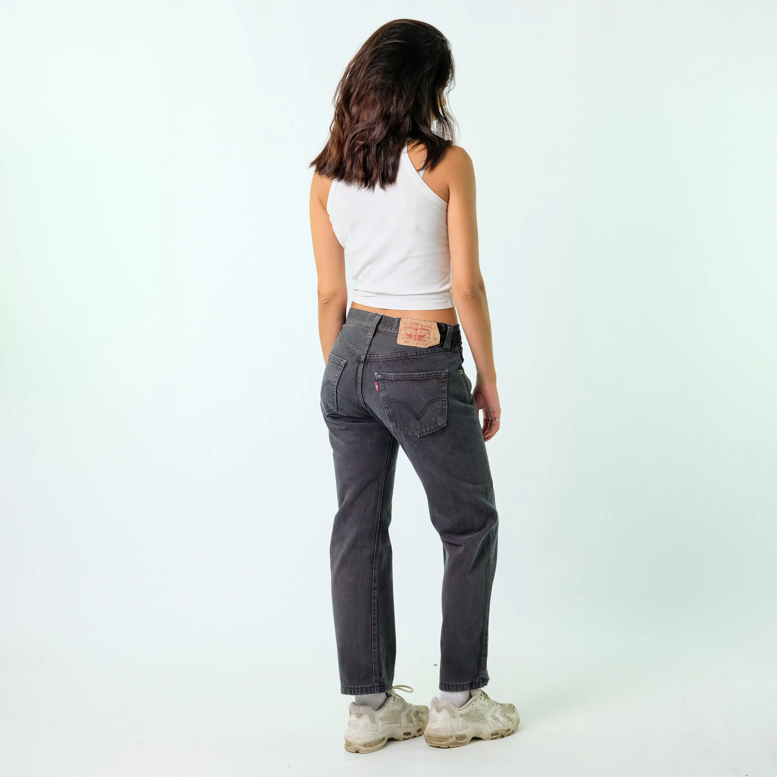 Black 90s Levi's Denim Jeans Baggy Pants (31x32)