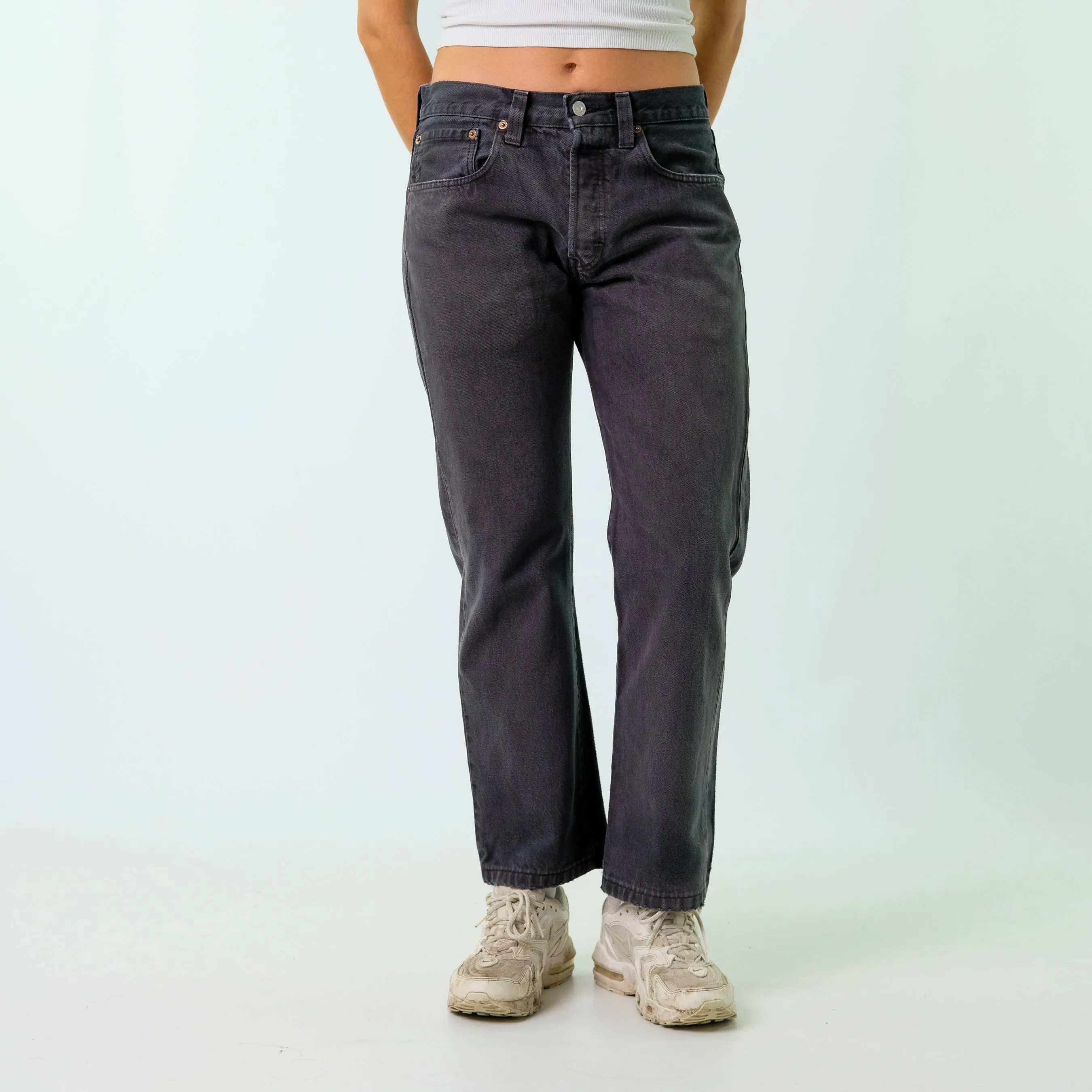 Black 90s Levi's Denim Jeans Baggy Pants (31x32)