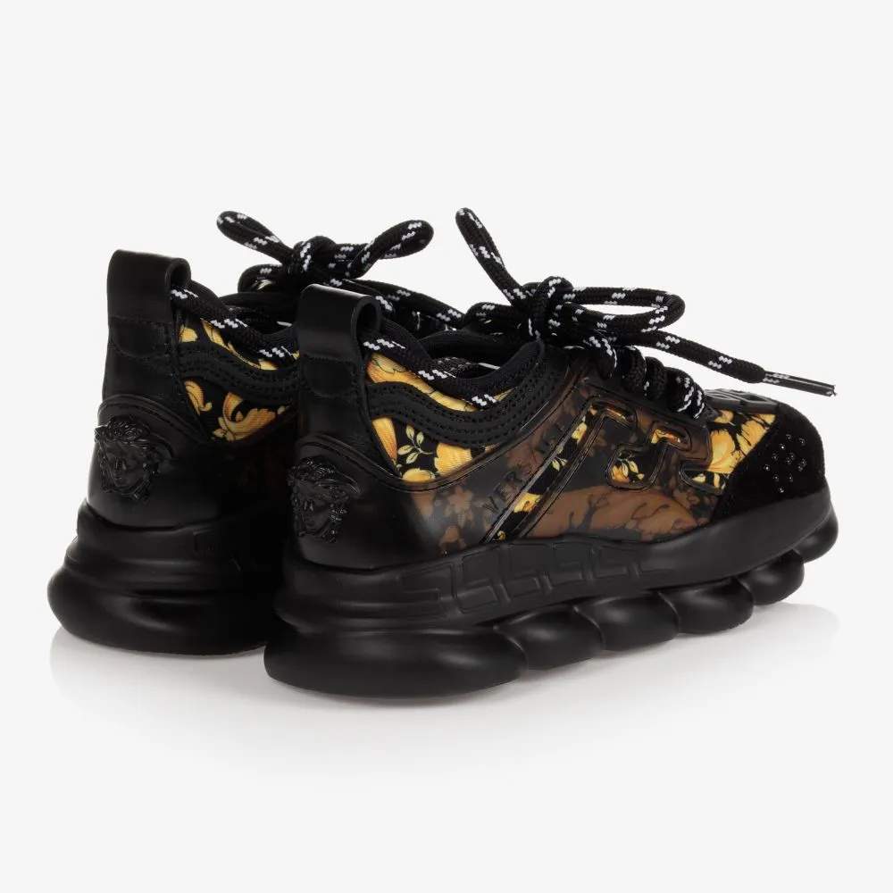 Black & Gold Barocco Trainers