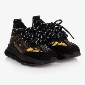 Black & Gold Barocco Trainers