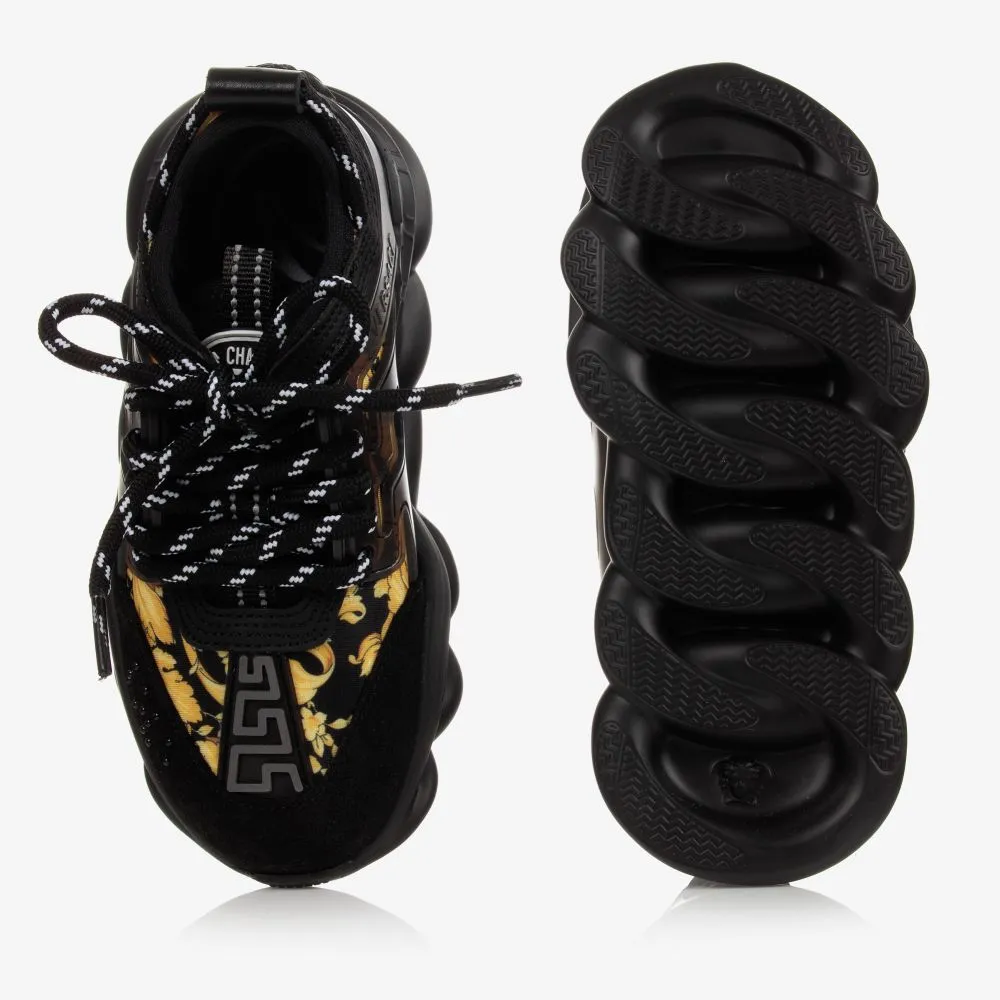 Black & Gold Barocco Trainers