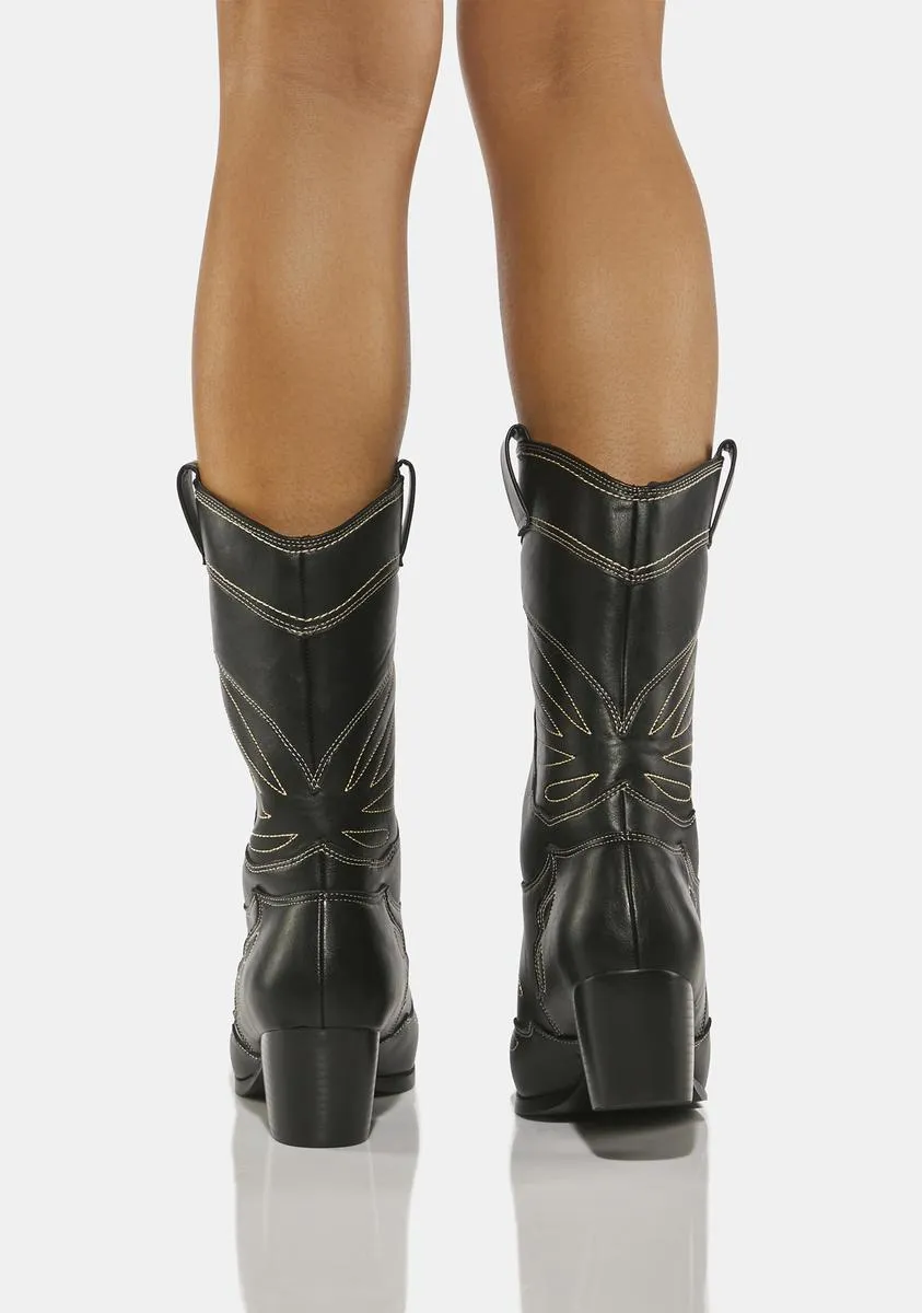 Black Howdy Western boots