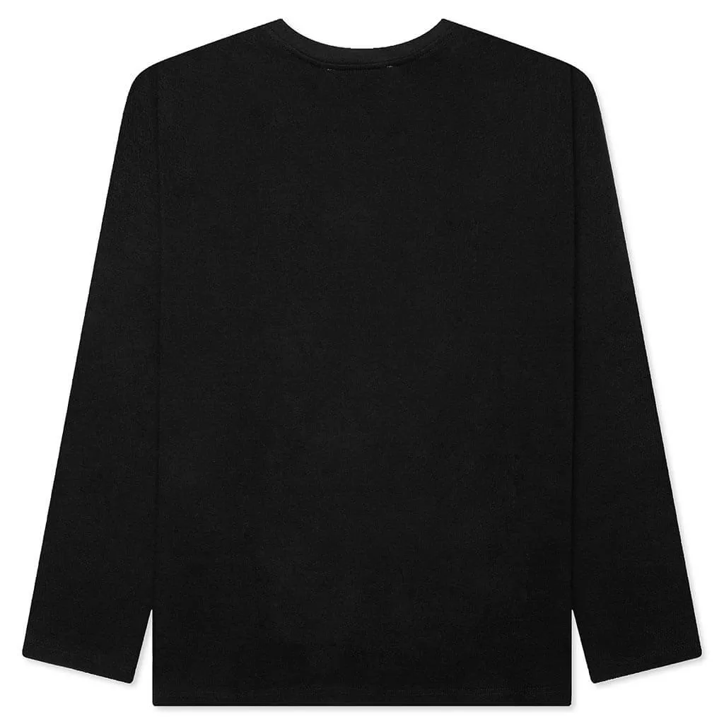 Black Long Sleeve T-Shirt with Large Logo Print