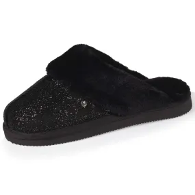 Black Pearl Women's Faux Fur Lined Mule Slippers